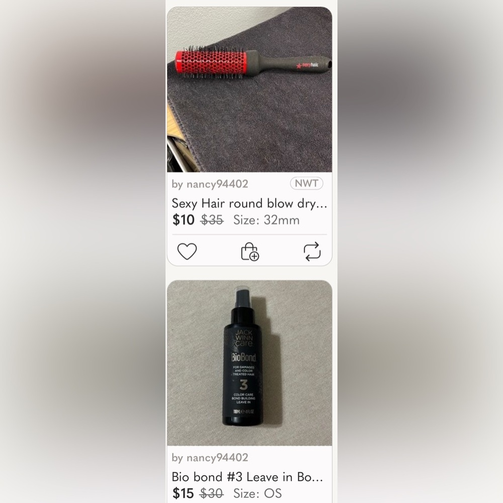Blow dry bundle! JW Bio bond  spray and round sexy hair  brush both for $20!